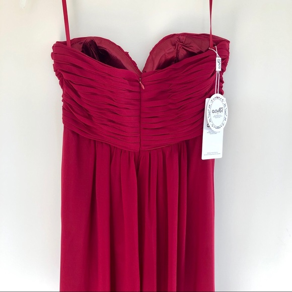 Strapless Burgundy Gown - Picture 5 of 5